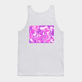 Abstract Marble Swirl Texture - Pink - Purple Tones Inspired Organic Flow Tank Top